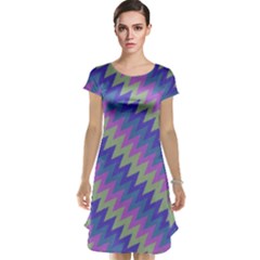 Diagonal chevron pattern Cap Sleeve Nightdress