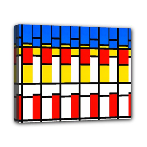 Colorful Rectangles Pattern Canvas 10  X 8  (stretched) by LalyLauraFLM