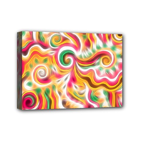 Sunshine Swirls Mini Canvas 7  X 5  (framed) by KirstenStar