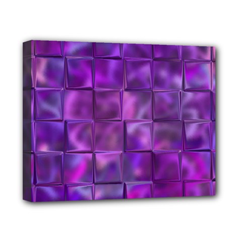 Purple Squares Canvas 10  X 8  (framed) by KirstenStar