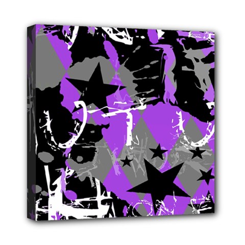 Purple Scene Kid Mini Canvas 8  X 8  (framed) by ArtistRoseanneJones