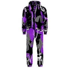 Purple Scene Kid Hooded Jumpsuit (men) by ArtistRoseanneJones