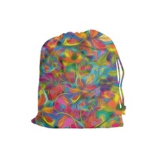 Colorful Autumn Drawstring Pouch (large) by KirstenStar