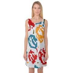 Colorful Paint Stokes Sleeveless Satin Nightdress by LalyLauraFLM