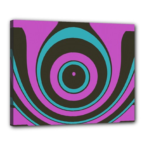 Distorted Concentric Circles Canvas 20  X 16  (stretched) by LalyLauraFLM