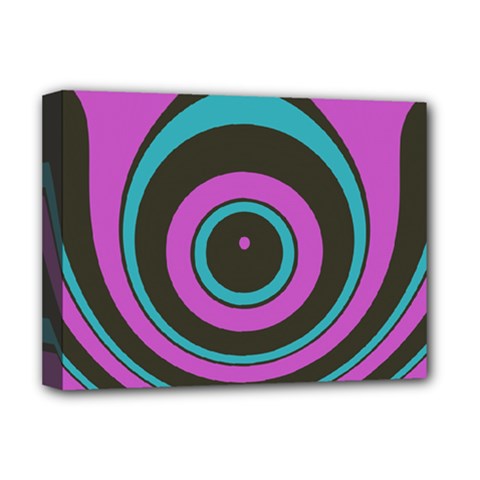 Distorted Concentric Circles Deluxe Canvas 16  X 12  (stretched)  by LalyLauraFLM