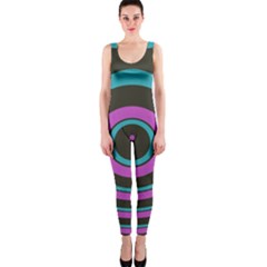 Distorted Concentric Circles Onepiece Catsuit by LalyLauraFLM