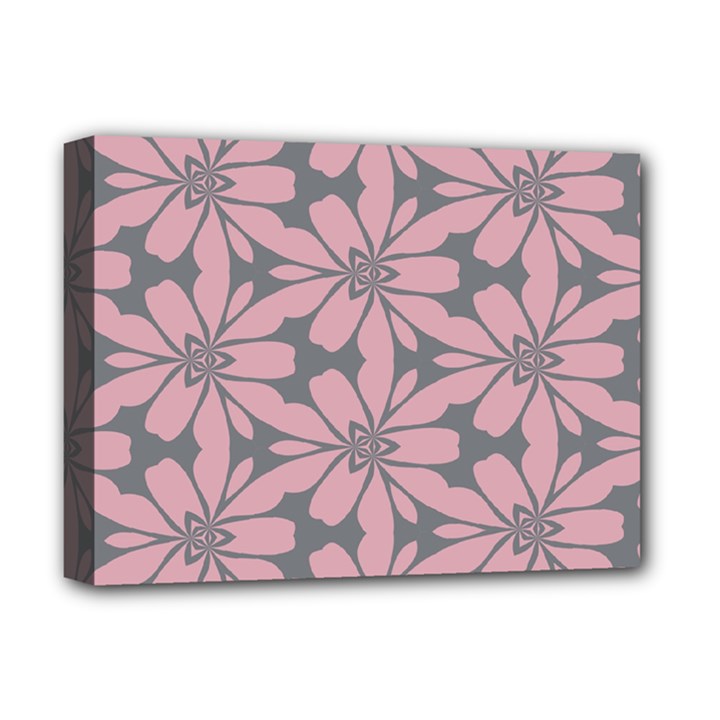 Pink flowers pattern Deluxe Canvas 16  x 12  (Stretched) 