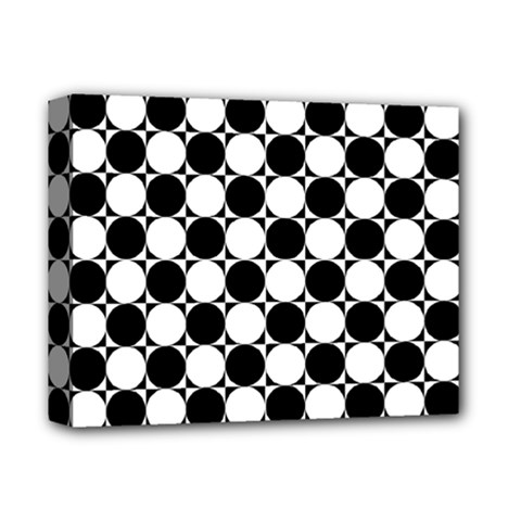 Black And White Polka Dots Deluxe Canvas 14  X 11  (framed)