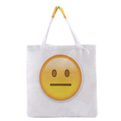 Neutral Face  Grocery Tote Bag by Bauble