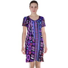 Stained Glass Tribal Pattern Short Sleeve Nightdress by KirstenStar