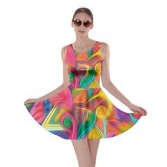 Colorful Floral Abstract Painting Skater Dress by KirstenStar