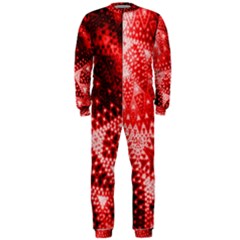 Red Fractal Lace Onepiece Jumpsuit (men) by KirstenStar