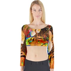 Robot Connection Long Sleeve Crop Top (tight Fit) by icarusismartdesigns