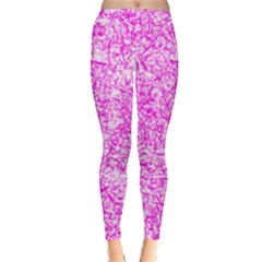 Officially Sexy Pink & White Winter Leggings by OfficiallySexy