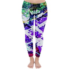 Officially Sexy Purple Floating Hearts Collection Winter Leggings