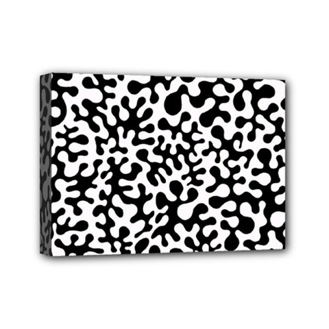 Black And White Blots Mini Canvas 7  X 5  (framed) by KirstenStar