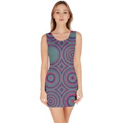 Concentric Circles Pattern Bodycon Dress by LalyLauraFLM