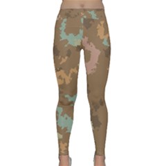 Paint Strokes In Retro Colors Yoga Leggings