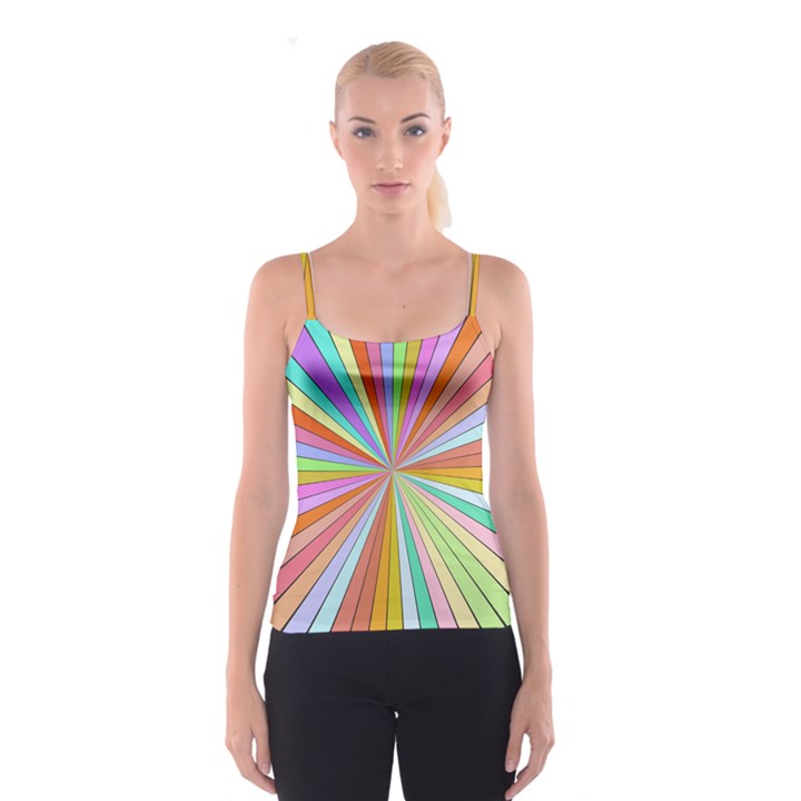 Colorful beams Spaghetti Strap Top