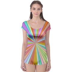 Colorful beams Short Sleeve Leotard