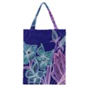 Purple, Pink Aqua Flower style Classic Tote Bags View1