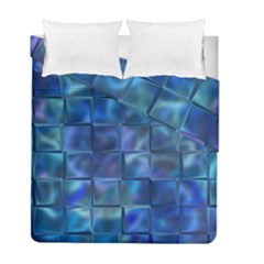 Blue Squares Tiles Duvet Cover (twin Size) by KirstenStar