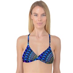 Blue Sunrise Fractal Reversible Tri Bikini Top by KirstenStar