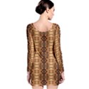 Faux Animal Print Pattern Long Sleeve Bodycon Dresses View2