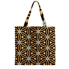 Faux Animal Print Pattern Zipper Grocery Tote Bags by GardenOfOphir