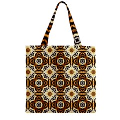 Faux Animal Print Pattern Zipper Grocery Tote Bags by GardenOfOphir