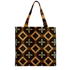 Faux Animal Print Pattern Zipper Grocery Tote Bags by GardenOfOphir