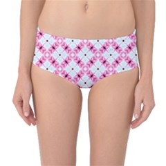 Cute Pretty Elegant Pattern Mid-Waist Bikini Bottoms