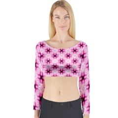 Cute Pretty Elegant Pattern Long Sleeve Crop Top