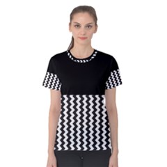 Blackandwhitechevron6000 Women s Cotton Tees