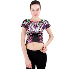 Officially Sexy Panther Collection Pink Crew Neck Crop Top by OfficiallySexy