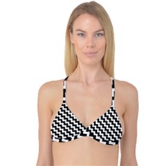 Black And White Zigzag Reversible Tri Bikini Tops by ElenaIndolfiStyle