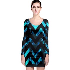 Zigzag Long Sleeve Bodycon Dresses by designmenowwstyle