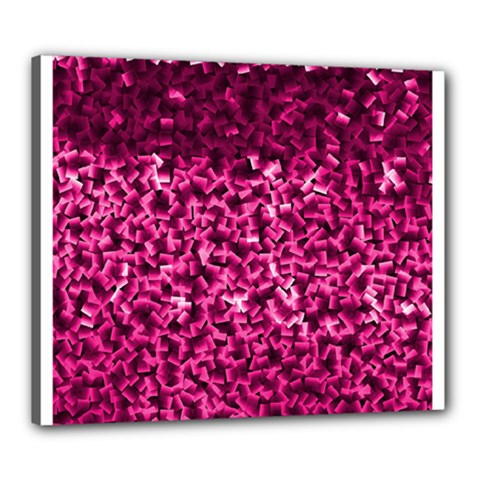 Pink Cubes Canvas 24  x 20 
