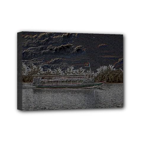 Boat Cruise Mini Canvas 7  X 5 