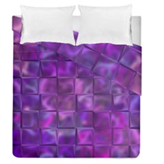 Purple Square Tiles Design Duvet Cover (Full/Queen Size)