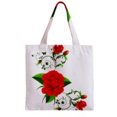 Rose Garden Zipper Grocery Tote Bags