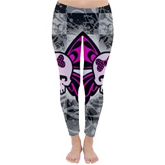 Skull Butterfly Winter Leggings