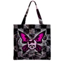 Skull Butterfly Zipper Grocery Tote Bags View2