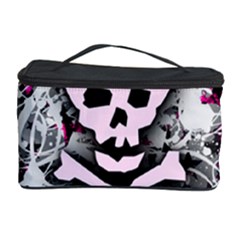 Pink Skull Splatter Cosmetic Storage Cases by ArtistRoseanneJones