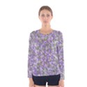 Purplebunnyflage Women s Long Sleeve T-shirts View1
