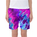 Stormy Pink Purple Teal Artwork Women s Basketball Shorts View1