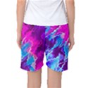 Stormy Pink Purple Teal Artwork Women s Basketball Shorts View2