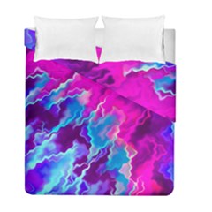 Stormy Pink Purple Teal Artwork Duvet Cover (twin Size) by KirstenStar