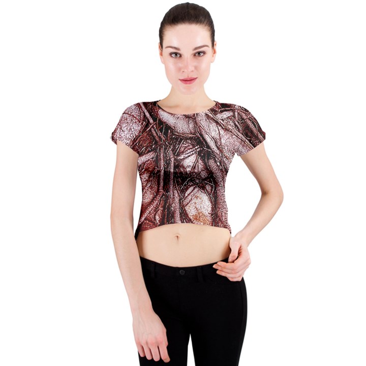 The Bleeding Tree Crew Neck Crop Top